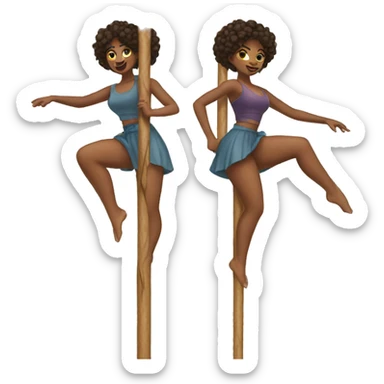 pole move female duo sticker