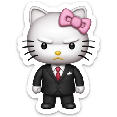 Mafia boss hello kitty sticker