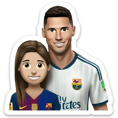 ronaldo wth messi sticker