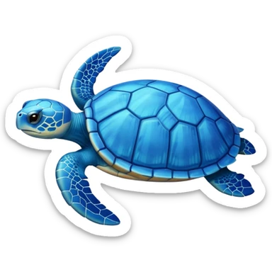 a blue turtle sticker