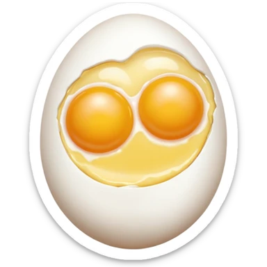 Chicken double yolk egg sticker