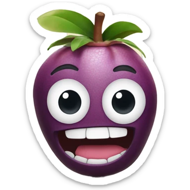 Mangosteen has a lovely chubby face, disney styles sticker