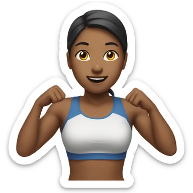 a girl throwing a fit sticker