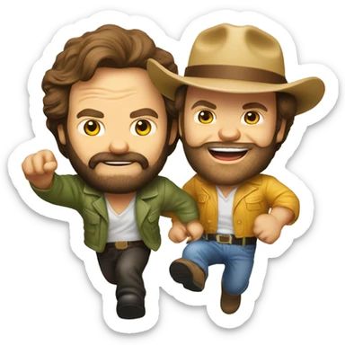 Bud spencer and terence hill kicking sticker