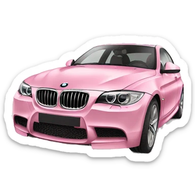 BMW luxury car all pink off white interior  sticker