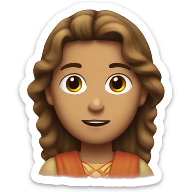 Jesús abrazando a una niña sticker