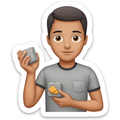 Un portugais avec du ciment dans les mains  sticker