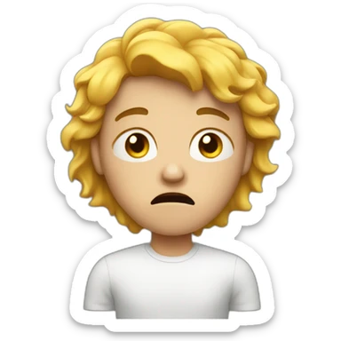 stressed person sticker