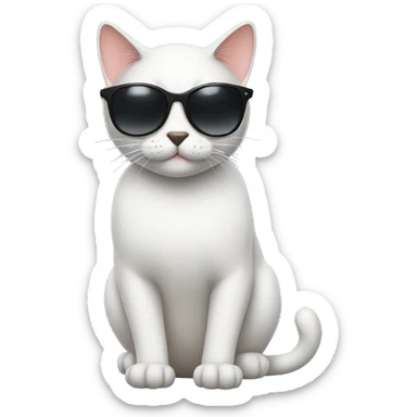 Cat with sunglasses sticker