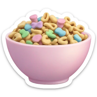 Pastel bowl full of Lucky charms  sticker