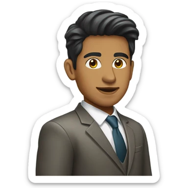 pakistani light brown olive skinned young man wearing suit  sticker