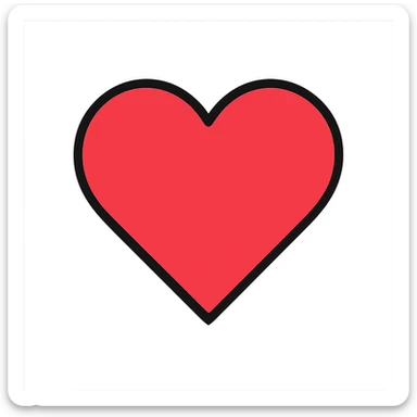 heart icon, clean and simple, modern icon style, no text sticker