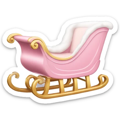 light pink sleigh sticker