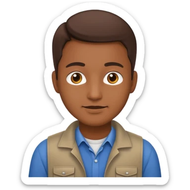 software engineer, casual wear, very slightly brown skinned sticker