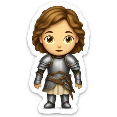 Girl wearing armour from medieval  sticker