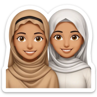 Jordanian and Saudi bestfriends girls sticker