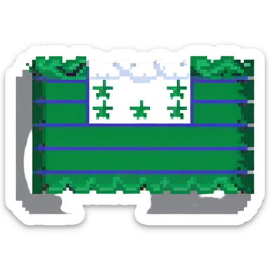 flag of Abkhazia pixel art style sticker