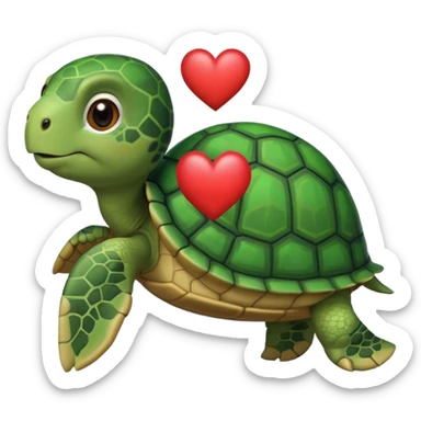 See Turtle in love sticker