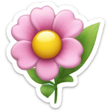 Kawaii pink flower sticker