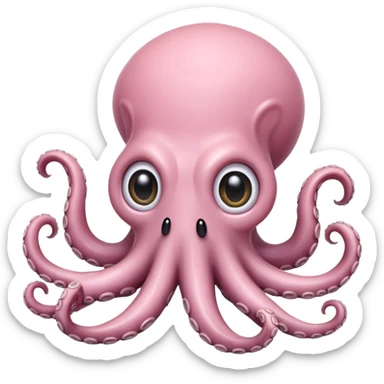 cute light pink octopus cthulu sticker