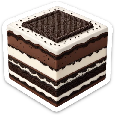 oreo cake / square shape / slim layers / one topping oreo sticker