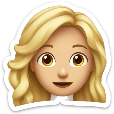 Rubia acostada en la cama sticker