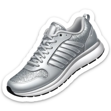 glitter running shoes sticker