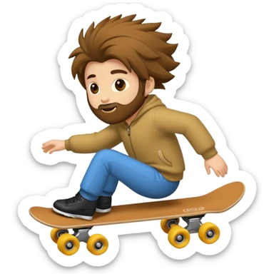 Crea un mono en una patineta sticker