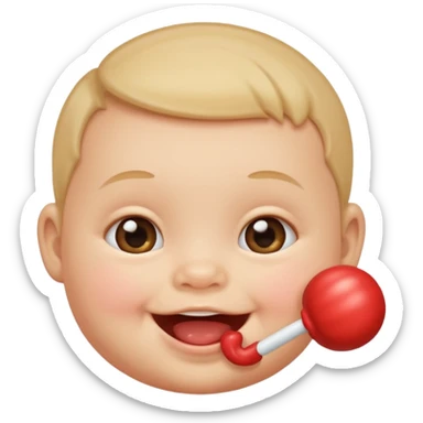 baby with sucker sticker