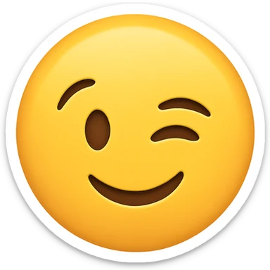 winking face emoji sticker