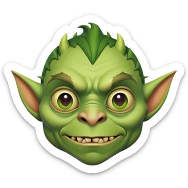 goblin with facial features closely resembling Steven Miller sticker
