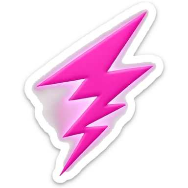 pink lightning bolt sticker