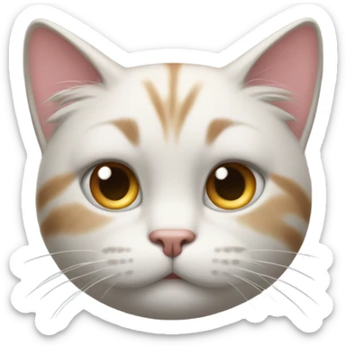 Cat sighing sticker