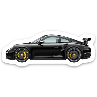 Porsche 911 Turbo S best view  sticker