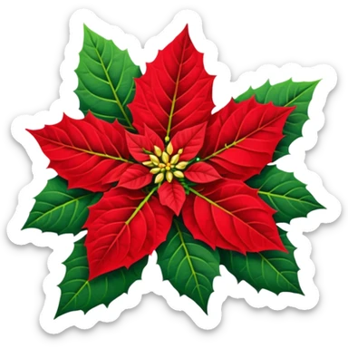 poinsettia sticker