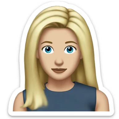 rachel green blue eyes blonde sticker