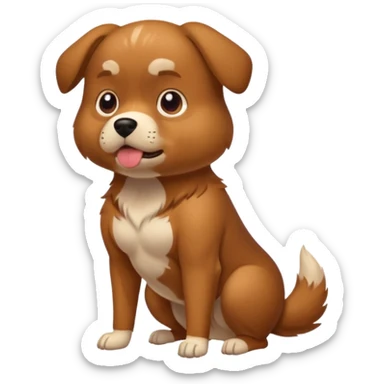 Dog pooping  sticker