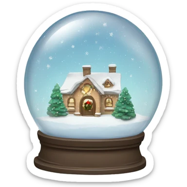 Christmas magic snow globe sticker