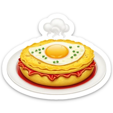 EggOmelette with red chicken 65 stuffed sticker
