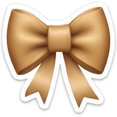 light brown bow sticker