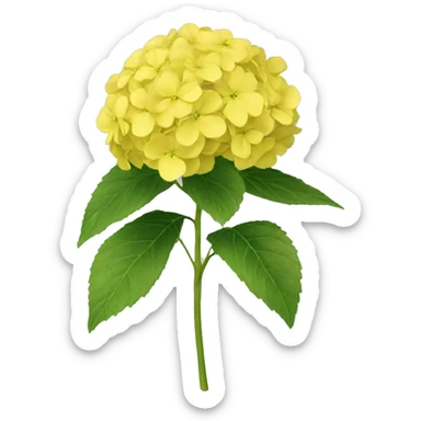 Yellow hydrangea  sticker