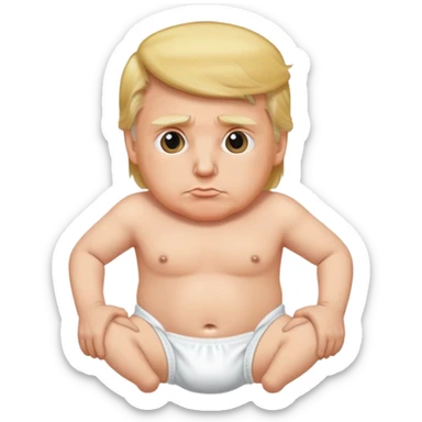 President Trump wearing diaper sticker