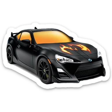 Batman themed toy Scion FR-S with hot rod flames  sticker