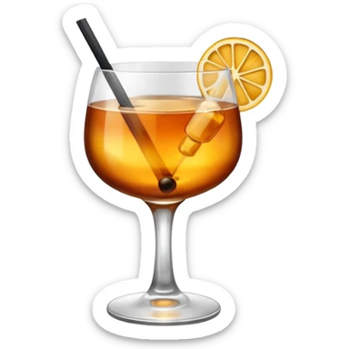 cocktail in a whisky glass sticker