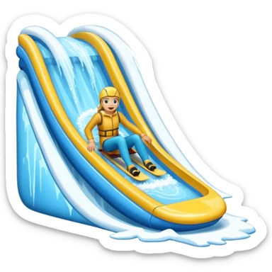 Ski waterslide ￼ sticker