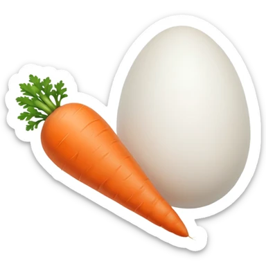 Make a egg and carrot emoji sticker