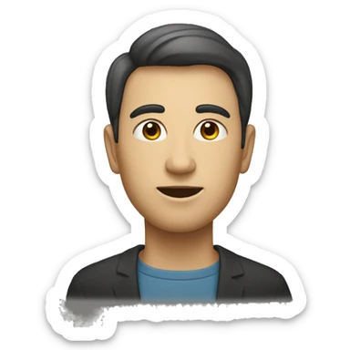 Un homme avec une tête triangle sticker