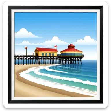 santa mónica pier sticker