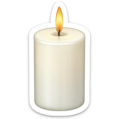 white candle sticker