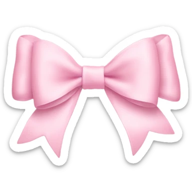 light pink bow on light pink bow sticker